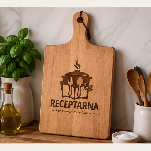 Lesena deska za rezanje Receptarna
